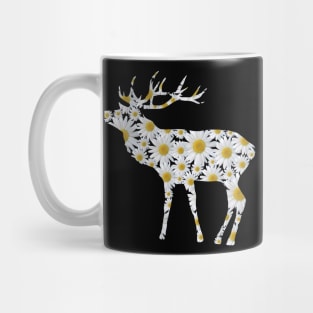 deer stag daisy flower wild animal hunting daisies bloom Mug